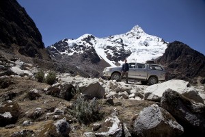 John Grady, an IMB missionary, takes in the view just below the Punta Olympica, a 16,000-foot pass. Although the main mountain roads have been improved significantly in recent years, many ministry locations still remain accessible only with specially outfitted vehicles designed to function at the reduced oxygen levels of the Andes.  IMB photo. 