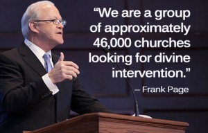 "We are a group of approximately 46,000 churches looking for divine intervention," SBC Executive Committee president Frank Page told an audience at Midwestern Baptist Theological Seminary, in answer to his own question, "Who are Southern Baptists?" 
