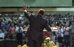 Fred Luter, president of the Southern Baptist Convention, said his desire during the two years of his presidency has been revival for the SBC. "The only way that will happen is if we cry out to God in prayer." The theme of this year's SBC annual meeting held June 10-11 is "Restoration and Revival through Prayer."  Photo by Matt Miller.  