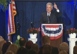 Jack Graham, pastor of Prestonwood Baptist Church in Plano, Texas, delivered the keynote address at the 2015 National Day of Prayer observance in Washington. Screen capture from God.TV