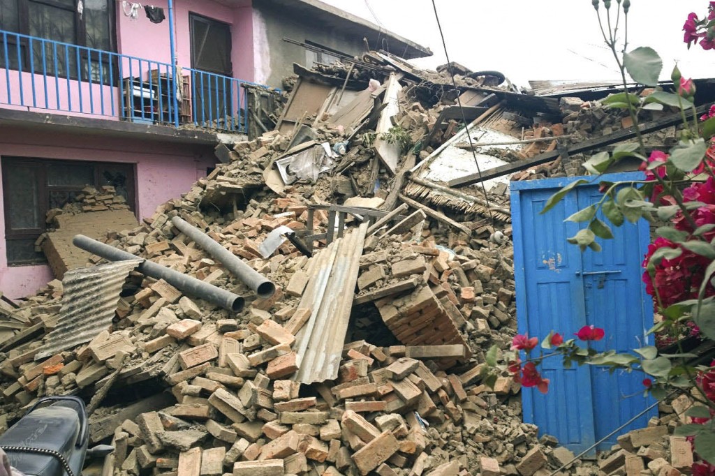 Many buildings around Kathmandu are reduced to rubble in the aftermath of the 7.8-magnitude earthquake April 25. Photo used with permission
