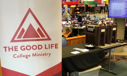 The Good Life College Ministry engages in Gospel Conversations at the Student Union