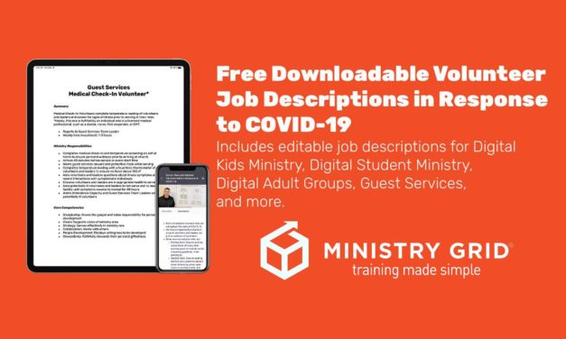 Ministry Grid: 25 New and Adapted Volunteer Roles in the Wake of COVID-19