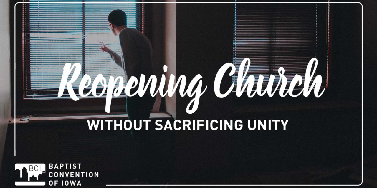 Reopening church without sacrificing unity