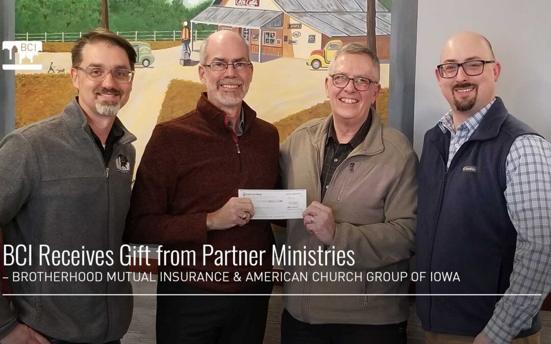BCI Receives $10k Gift from Partner Ministries
