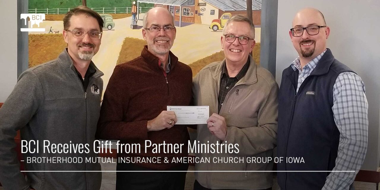 BCI Receives $10k Gift from Partner Ministries