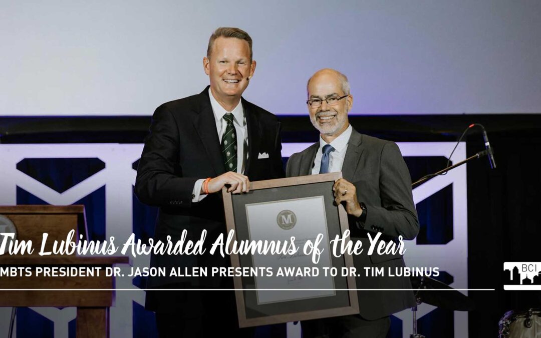 Tim Lubinus Awarded MBTS 2024 Alumnus of Year