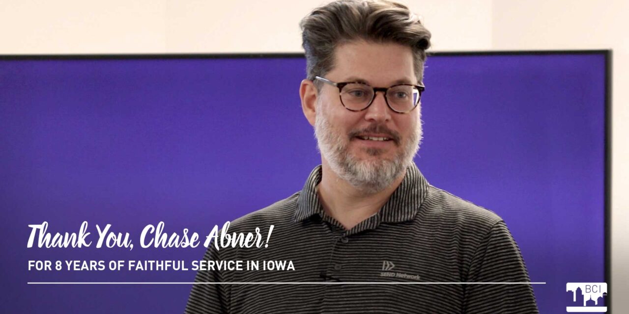 Thank You, Chase Abner, for 8 Years of Service