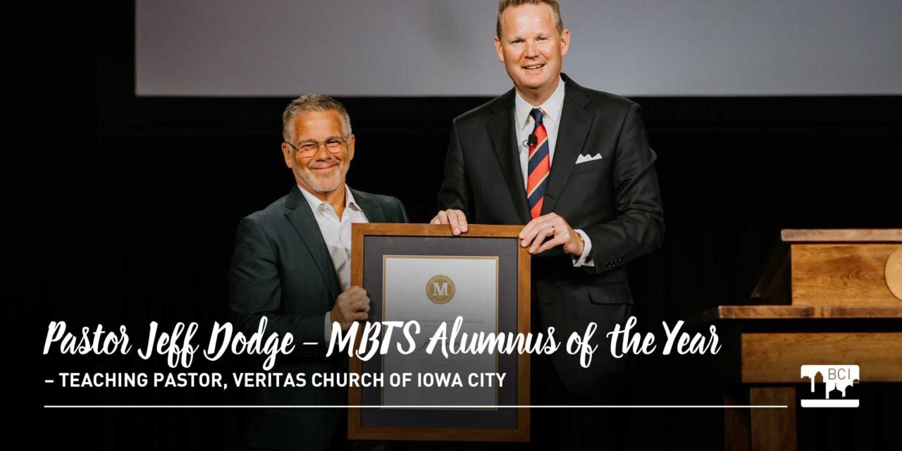 Jeff Dodge Awarded MBTS Alumnus of the Year