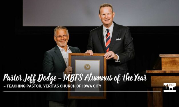 Jeff Dodge Awarded MBTS Alumnus of the Year