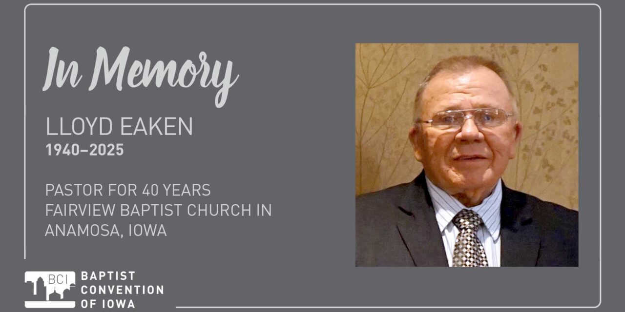 In Memory – Pastor Lloyd Eaken